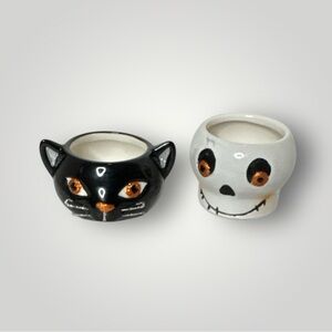 Set of 2 Hallmark Halloween Tealight Candle Holders. (D 2 90425)